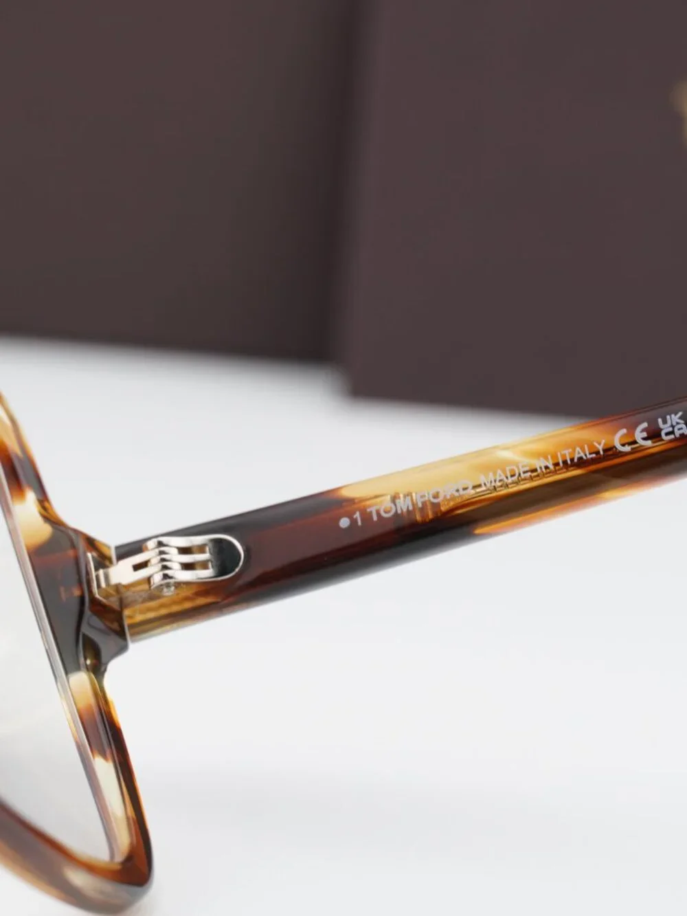 Tom Ford FT6063-B 055 Square Eyeglasses –  Coloured Havana 56mm